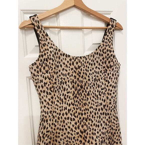 Diane Von Furstenberg Arianna Leopard Caramel New Pearl Black Dress $398 - Picture 8 of 10